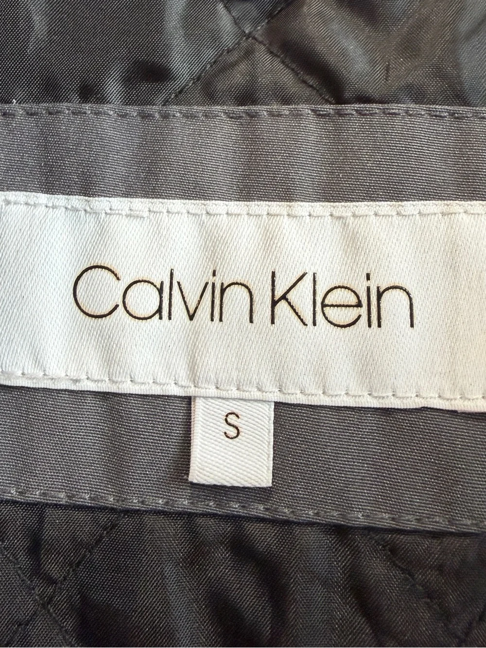 Calvin Klein Charcoal Gray Logo Patch Jacket 1/2